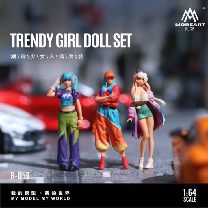 [Preorder] MoreArt 1:64 TRENDY GIRL DOLL SET MO223059