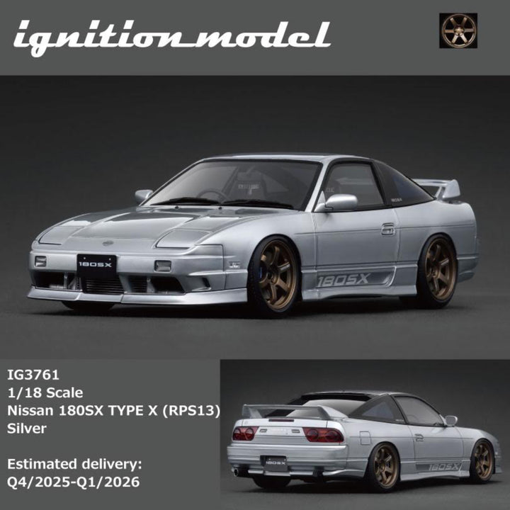 Ignition Model 1:18 Nissan 180SX TYPE X (RPS13)  Silver IG3761