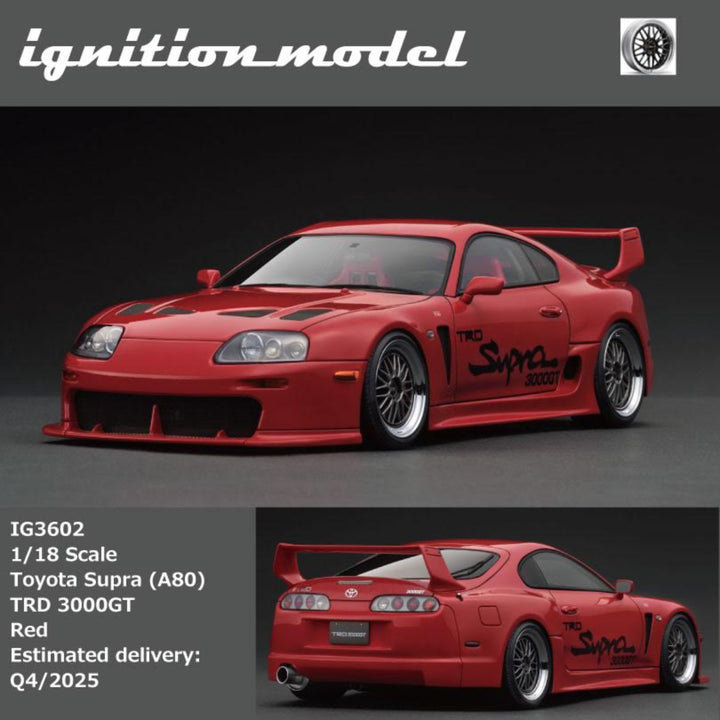 [Preorder] Ignition Model 1:18 Toyota Supra (A80) TRD 3000GT Red IG3602