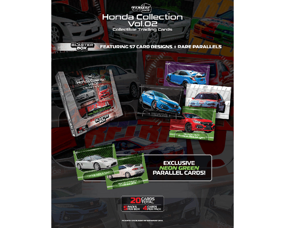 [Preorder] Tarmac Cards Honda Collection Vol. 2 Trading Cards – Limited Edition TC-HONC-B02