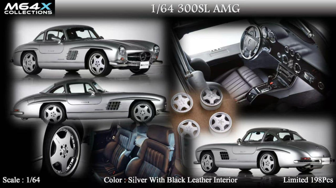 M64X 1:64 Vintage 2025 Mercedes-Benz 300SL AMG (6 Colours)