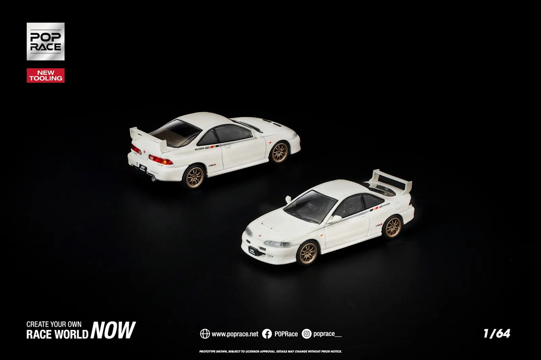 [Preorder] POPRACE 1:64 HONDA MUGEN DC2 WHITE PR640307