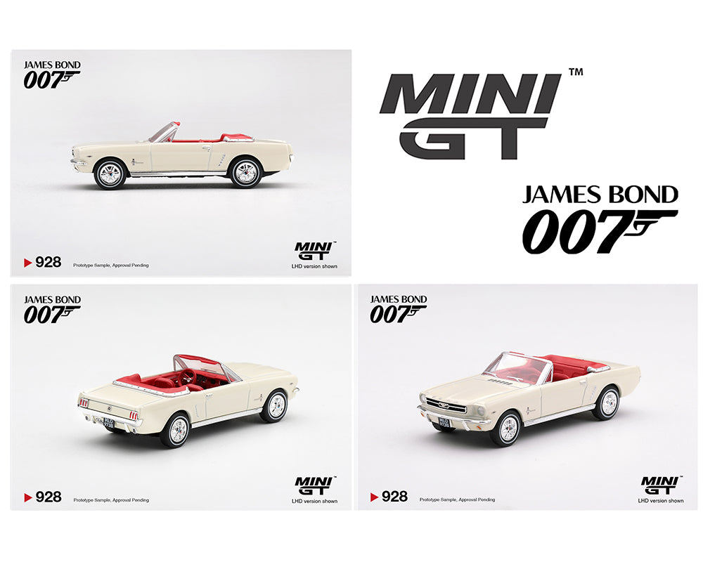 [Preorder] Mini GT 1:64 James Bond 007 1964 Ford Mustang Convertible “Goldfinger” – English Packaging – Limited Edition MGT00928-007E