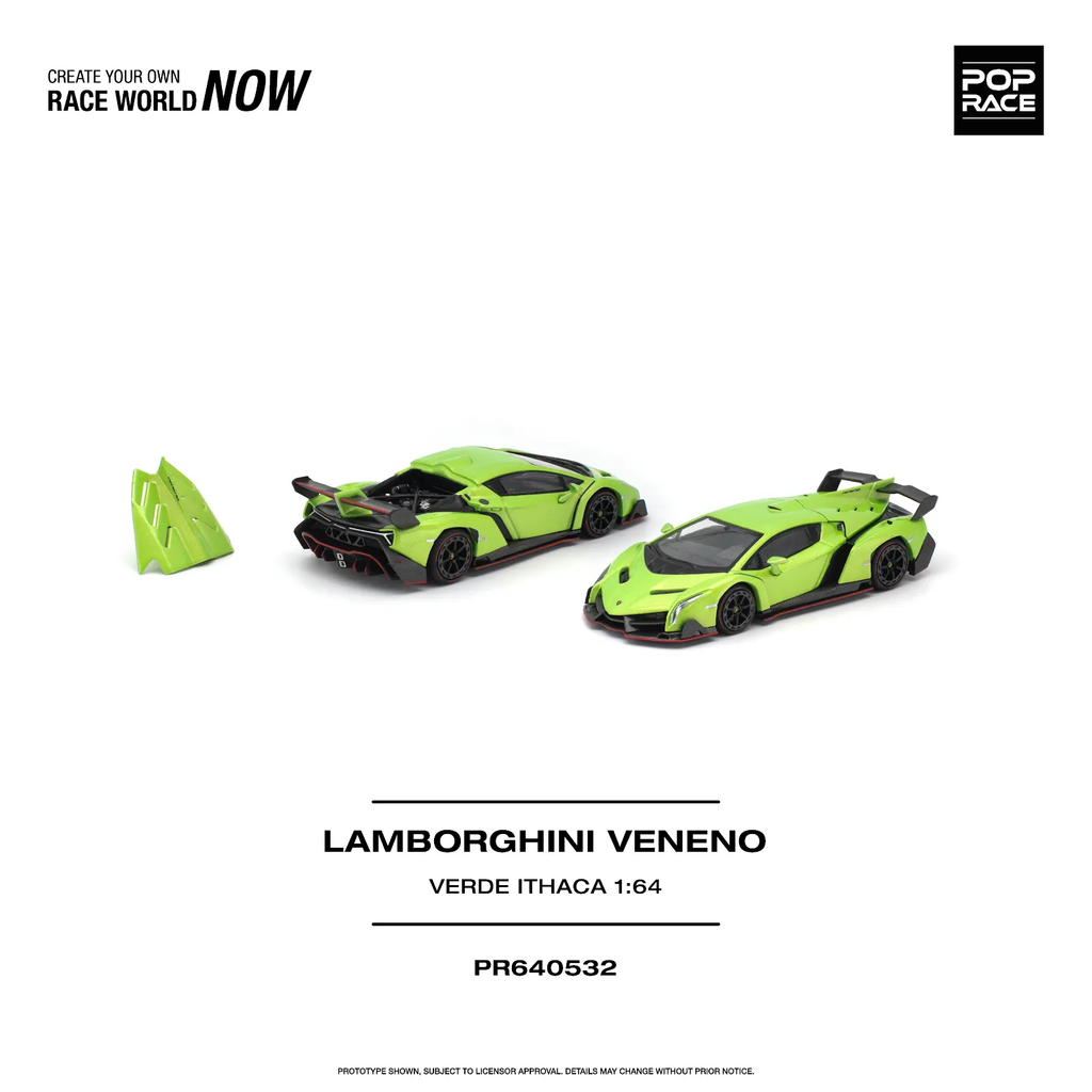ヘチャン　ポラロイド Preorder] POPRACE 1:64 LAMBORGHINI VENENO VERDE ITHACA PR640532
