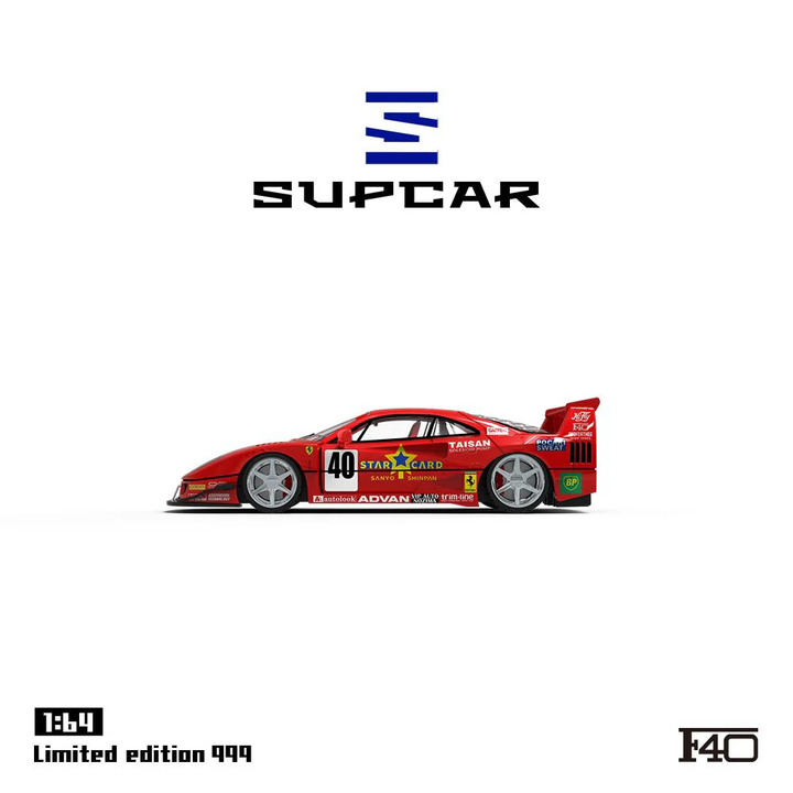 [Online Only] SUPCAR 1:64 Ferrari F40 Racing Livery #40 SC64035