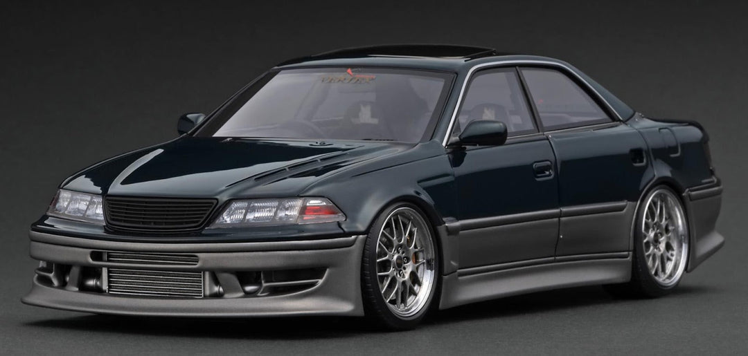 [Preorder] Ignition Model 1:18 VERTEX JZX100 MARK-II Dark Green Metallic/Gun Metallic IG3582