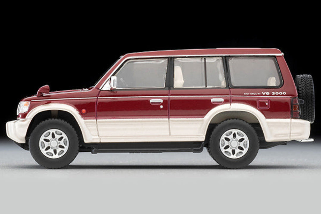 Tomytec TLVN 1:64 Mitsubishi Pajero Mid Roof Wide VR (Red/Beige) 1996