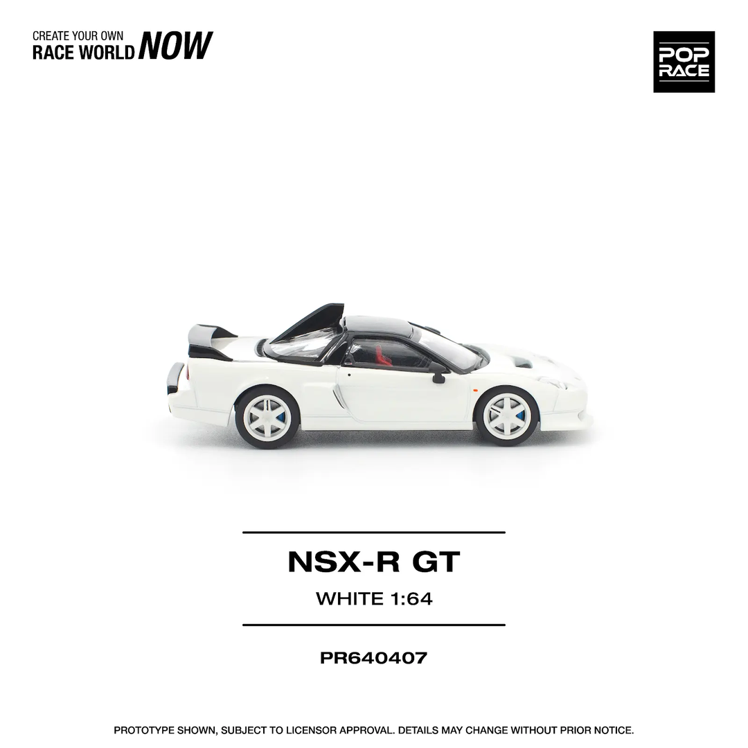 [Preorder] POPRACE 1:64 HONDA NSX-R GT WHITE PR640407