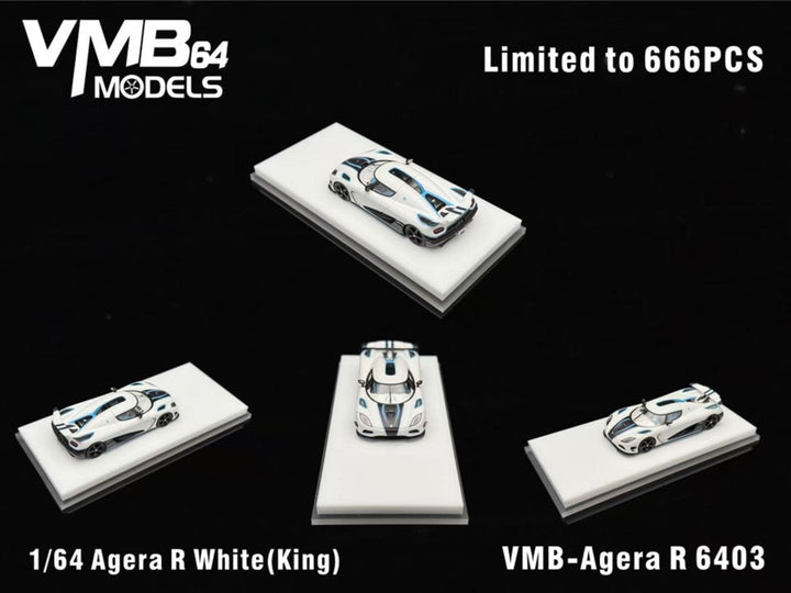 VMB 1:64 Koenigsegg Agera R (King) Matte White VMB-AgeraR6403