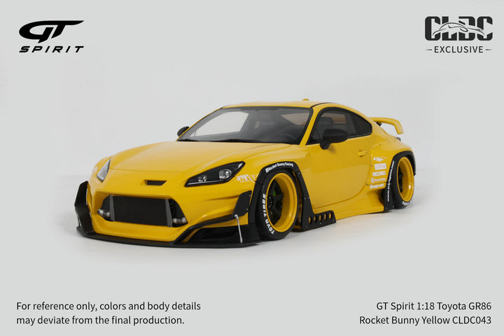 [Preorder] GT Spirit 1:18 Toyota GR86 Rocket Bunny Yellow CLDC043