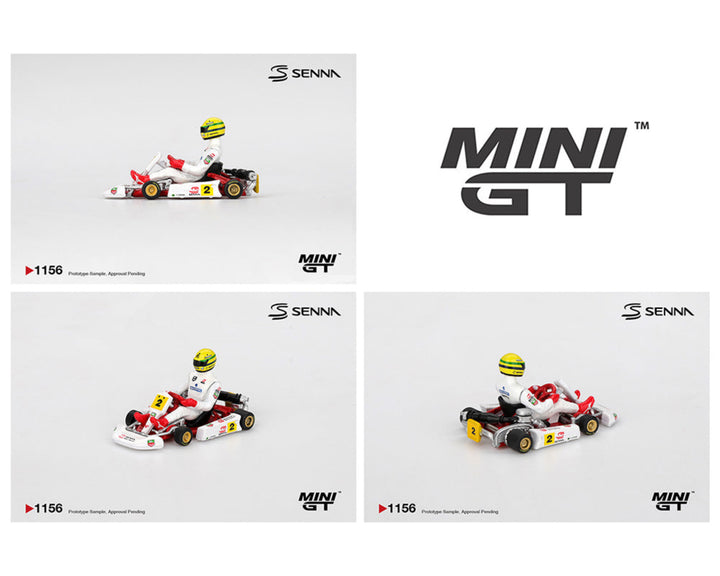 [Preorder] Mini GT 1:64 Senna Kart #2 Ayrton Senna da Silva 1993 Masters of Paris-Bercy MGT01156-BL
