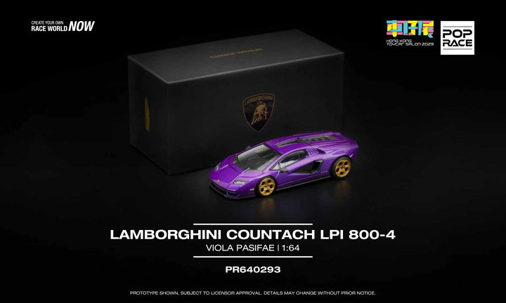[Preorder] POPRACE 1:64 LAMBORGHINI COUNTACH LPI 800-4 Special Edition in shimmery Viola Pasifae HONG KONG TOYCAR SALON 2025	PR640293