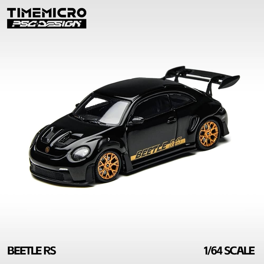 TimeMicro X PSC DESIGN 1:64 volkswagen beetle RS Black and Gold TM647903