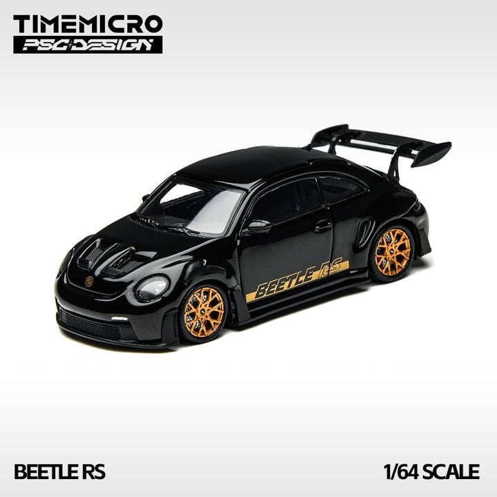 TimeMicro X PSC DESIGN 1:64 volkswagen beetle RS Black and Gold TM647903