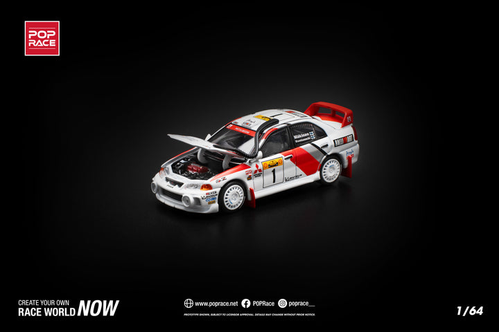 [Preorder] POPRACE 1:64 MITSUBISHI LANCE EVOLUTION IV SAFARI RALLY KENYA 1998