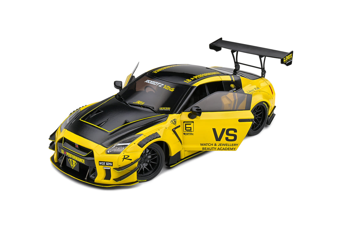 Solido 1:18 NISSAN GT-R (R35) W/ LIBERTY WALK BODY KIT 2.0 YELLOW 2020 S1805809