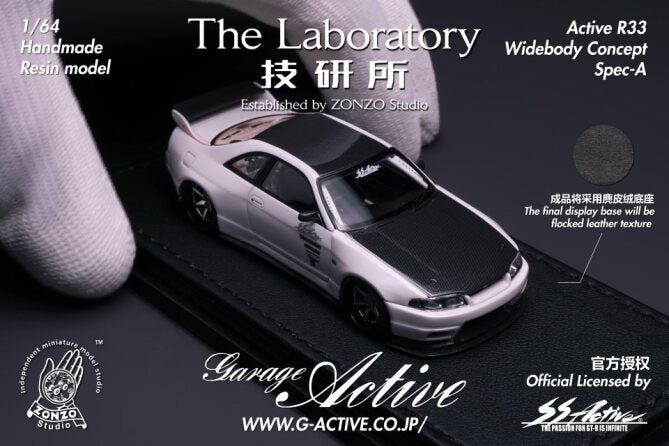 [Preorder] The Laboratory 1:64 Nissan Skyline Active R33 Widebody Concept Spec A (8 Versions)