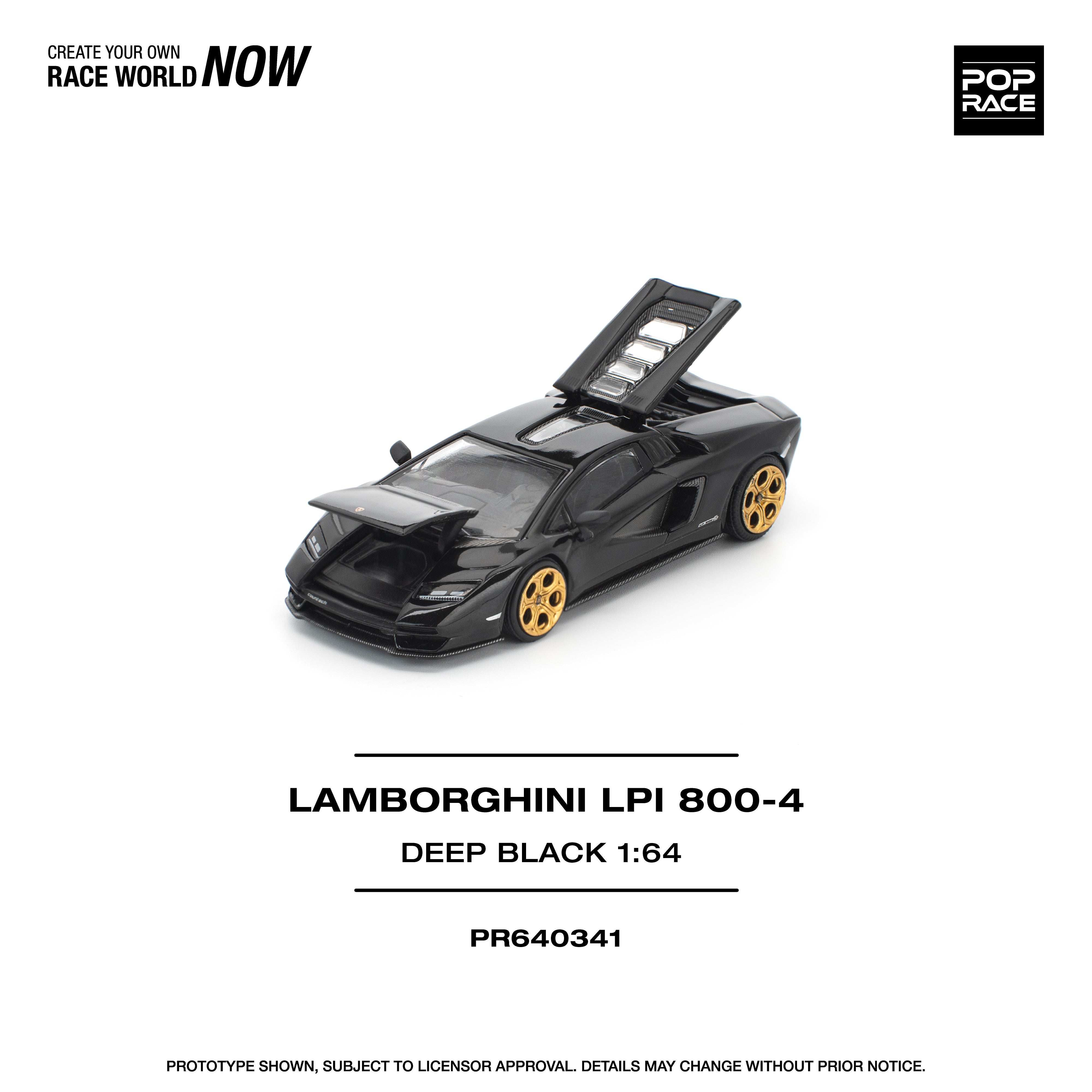 Preorder] POPRACE 1:64 LAMBORGHINI COUNTACH LPI 800-4 DEEP BLACK