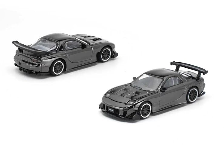 [Preorder] POPRACE 1:64 MAZDA RX-7 RE-AMEMIYA DARK CHROME PRDC016