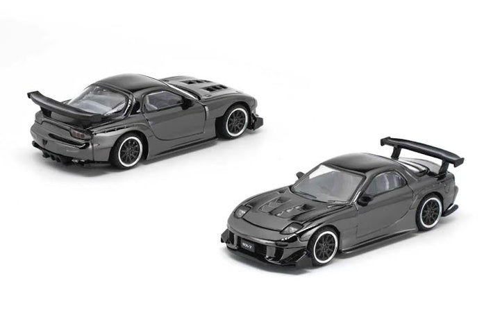 [Preorder] POPRACE 1:64 MAZDA RX-7 RE-AMEMIYA DARK CHROME PRDC016