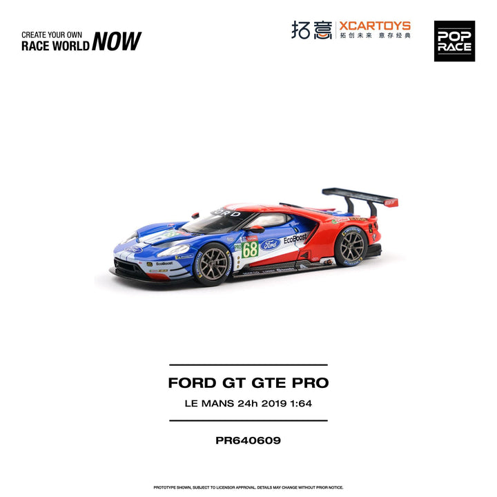 [Preorder] POPRACE x XCARTOYS 1:64 FORD GT GTE PRO - LE MANS 24H 2019 PR640609