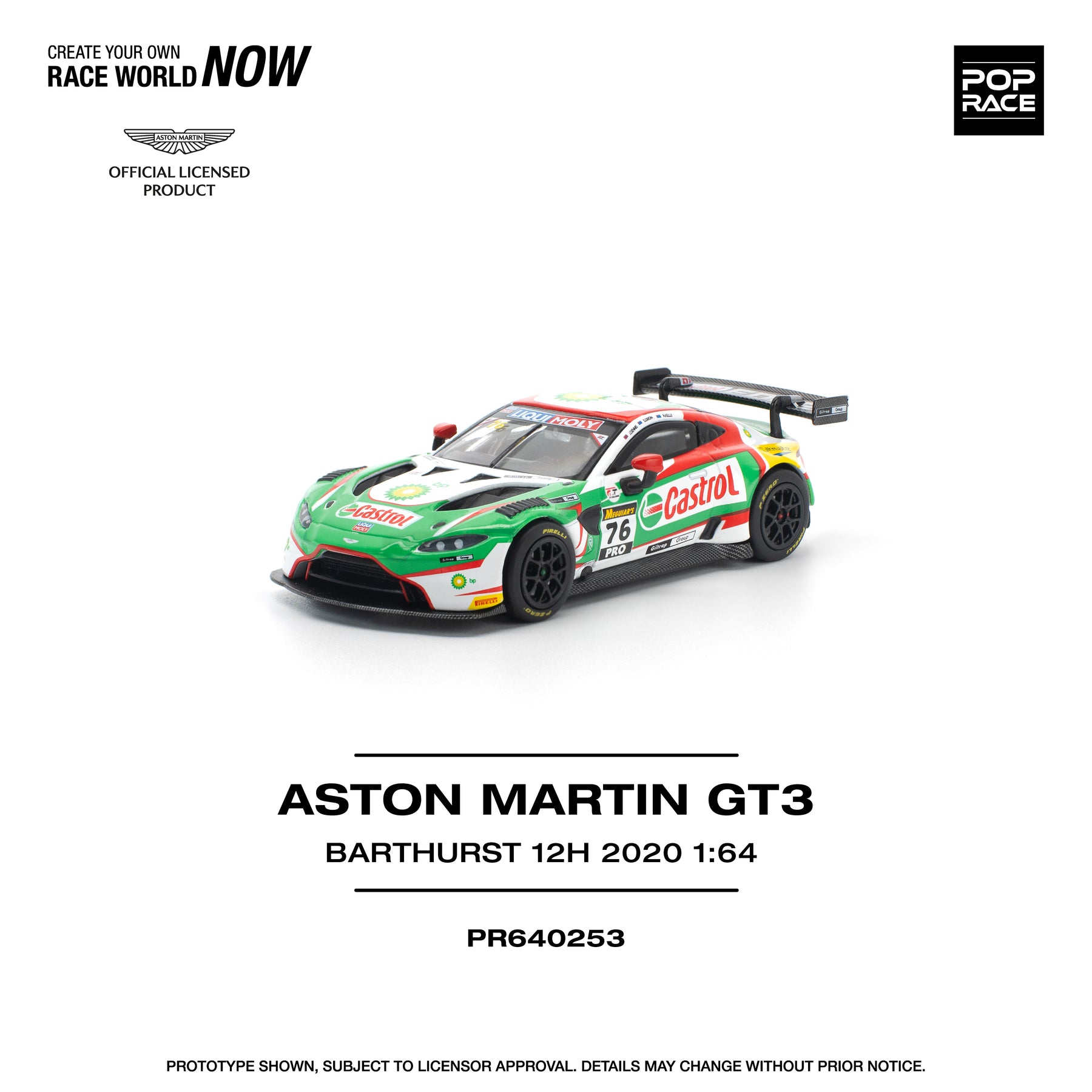 Preorder] POPRACE 1:64 ASTON MARTIN VANTAGE GT3 BATHURST 12H 2020