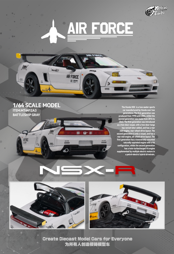 [Preorder] Microturbo 1:64 Custom NSX-R NA1 - Air Force MT6412A3