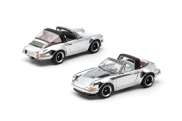 [Preorder] POPRACE 1:64 Porsche SINGER TARGA SILVER CHROME PR640526
