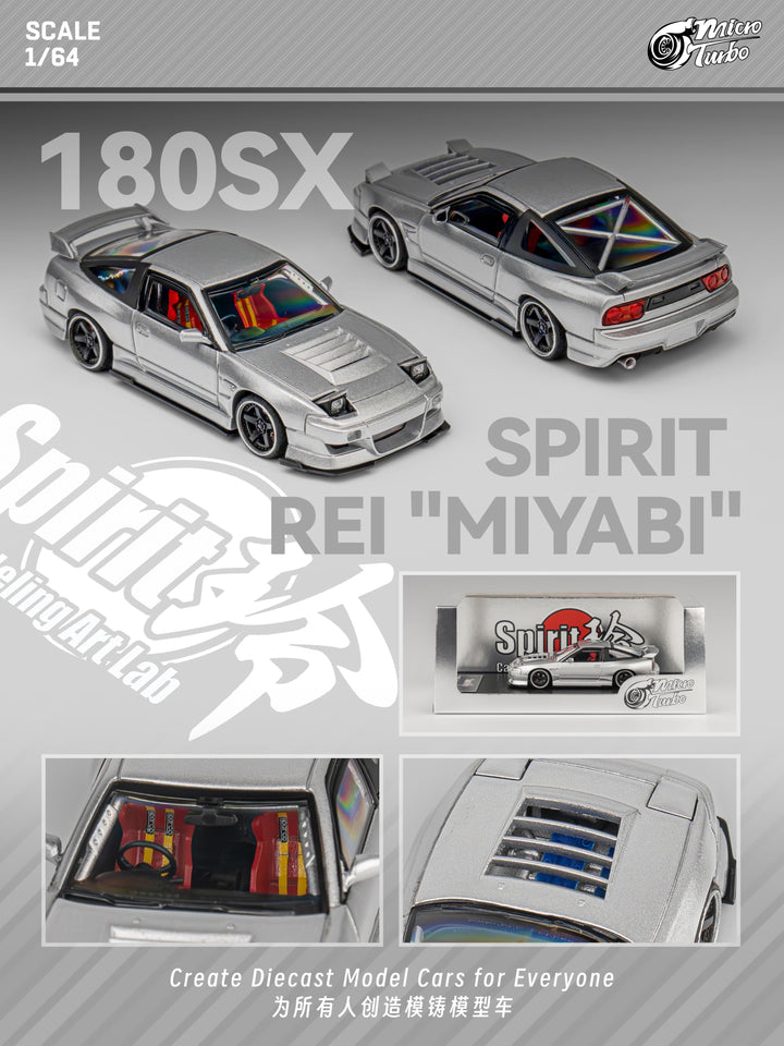 [Preorder] Microturbo 1:64 Custom 180sx Metallic Silver MT6407A4