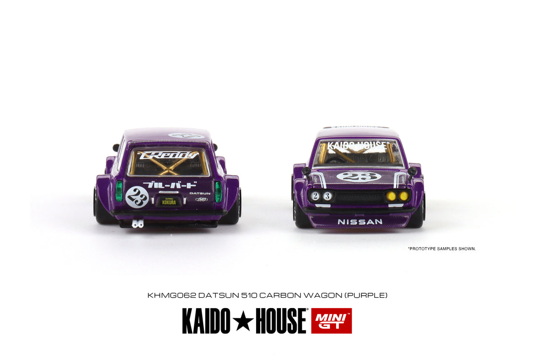 Kaido House + Mini GT Datsun KAIDO 510 Wagon CARBON FIBER V1 KHMG062 Rear