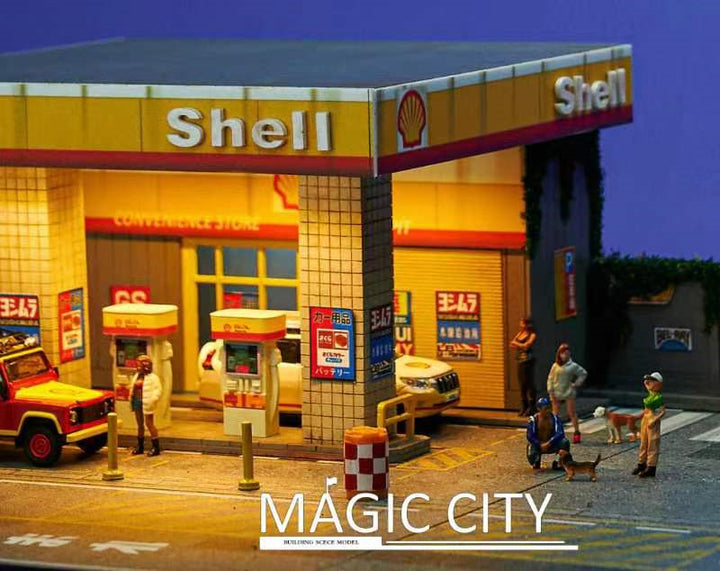 [Preorder] Magic City 1:64 Diorama Shell Gas Station & Display Building