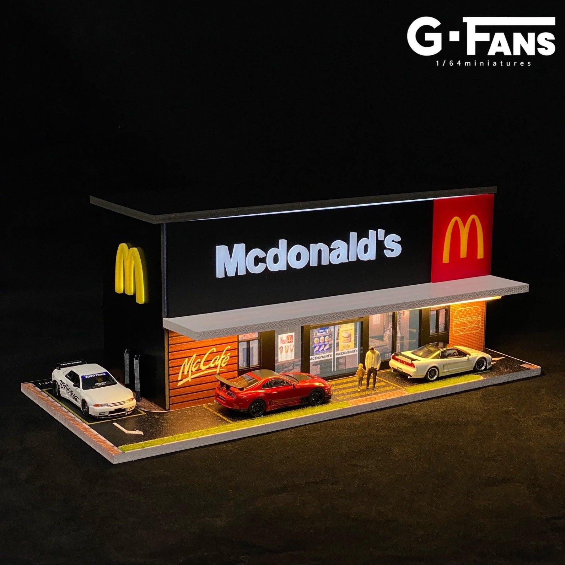 G.Fans 1:64 Diorama McDonald's Fast Food Building 710013 – Horizon Diecast