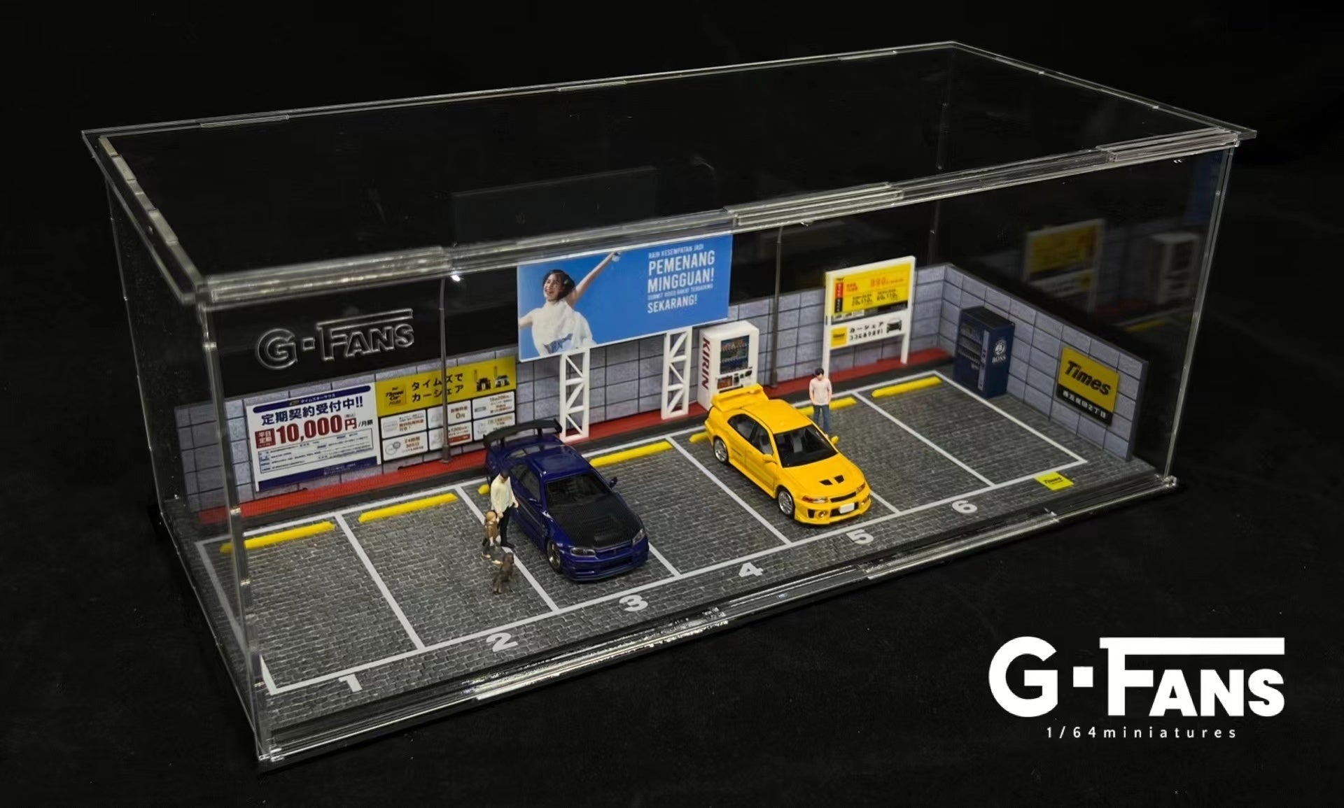 ☆ 1/64 Diorama Item Diorama 1:64 Car Garage Model Japanese Building Parking Lot Scene