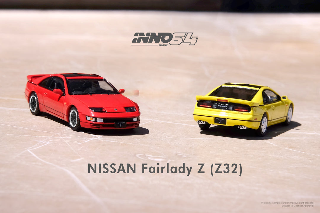 Inno64 1:64 Nissan Fairlady Z (Z32) Aztec Red With Extra Wheels