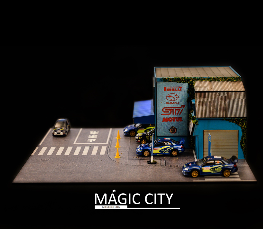 [Preorder] Magic City 1:64 Diorama Subaru Tuner Shop - Horizon Diecast