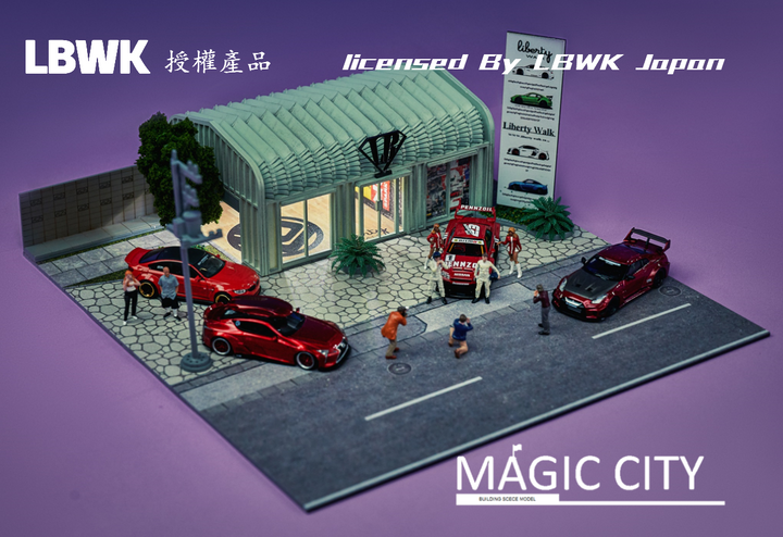 Magic City 1:64 Diorama Japan LBWK HQ White Spire Exhibition Hall 110037