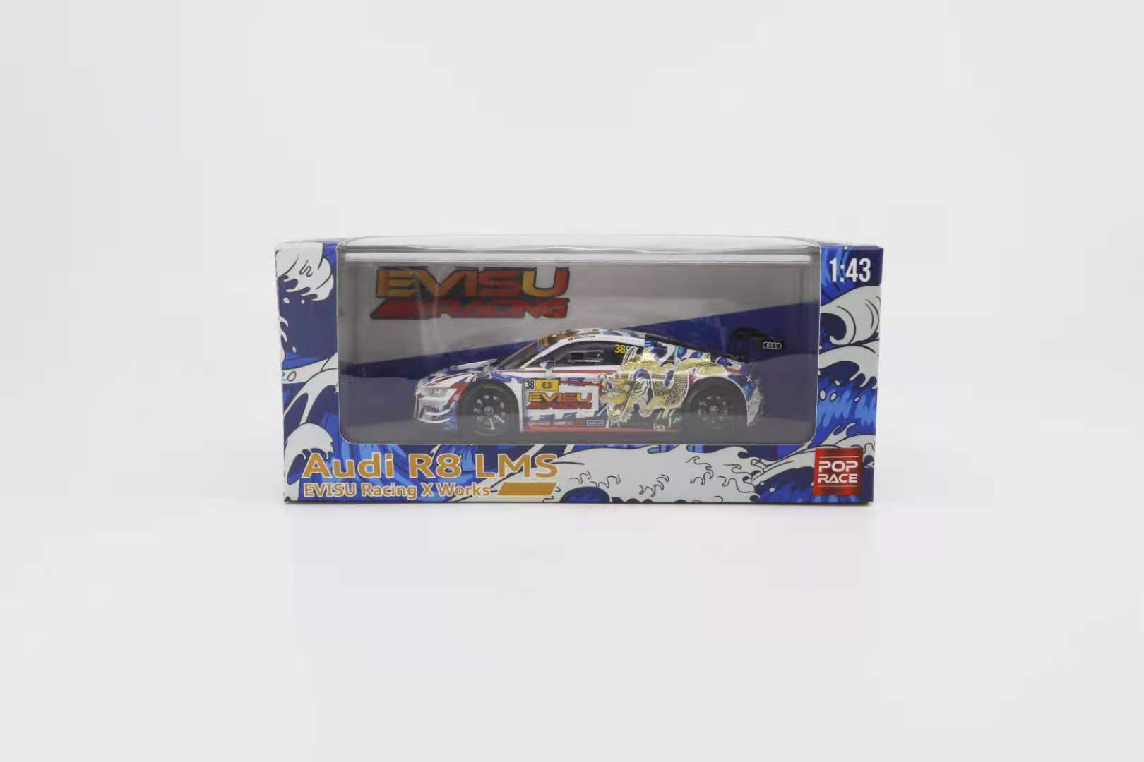 POPRACE 1:43 Audi R8 LMS Macau GT 2020 X Evisu #38 – Horizon Diecast