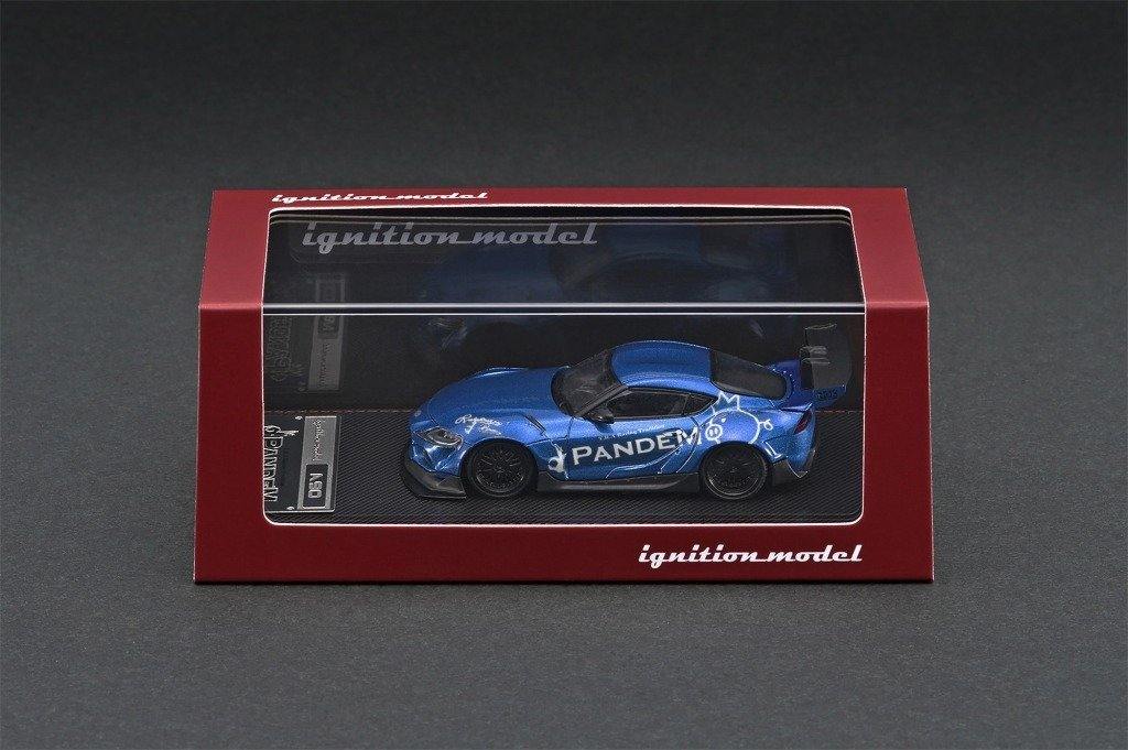 Ignition Model IG 1:64 PANDEM Supra (A90) Blue Metallic IG2331 Side Box