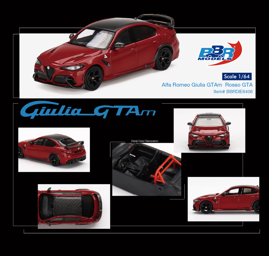 BBR Models 1:64 Alfa Romeo Giulia GTAm Rosso GTA BBRDIE6406