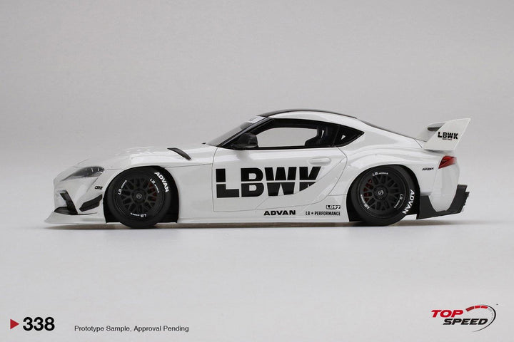 TopSpeed 1:18 LB★WORKS Toyota GR Supra White TS0338 Side