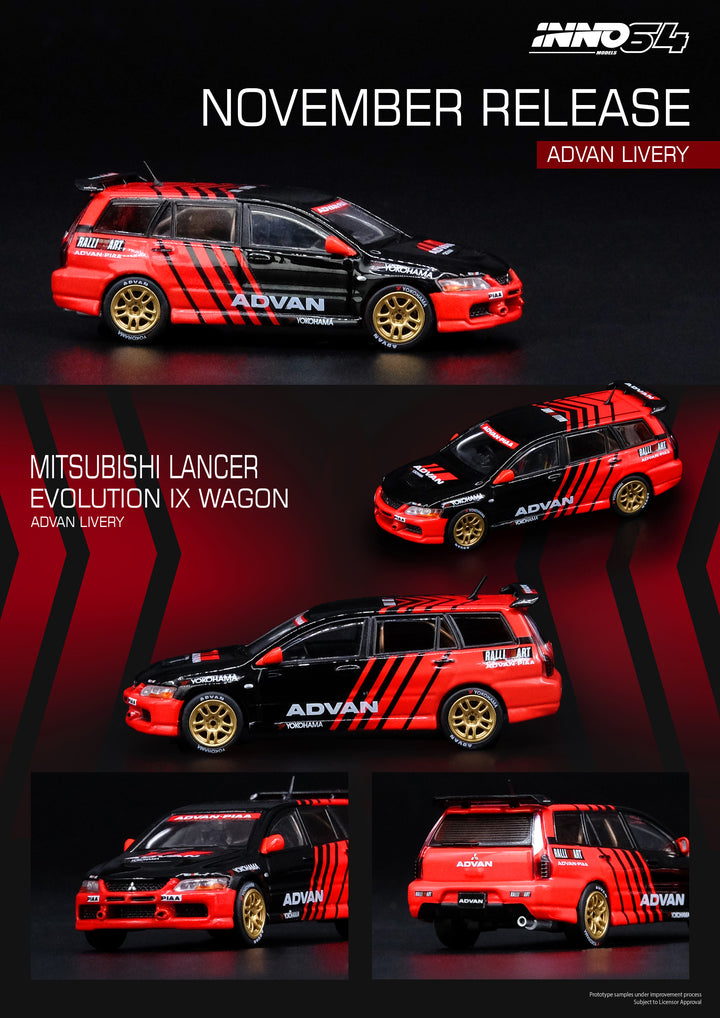 Inno64 Mitsubishi Lancer Evolution IX Wagon ADVAN IN64-EVO9W-ADRA