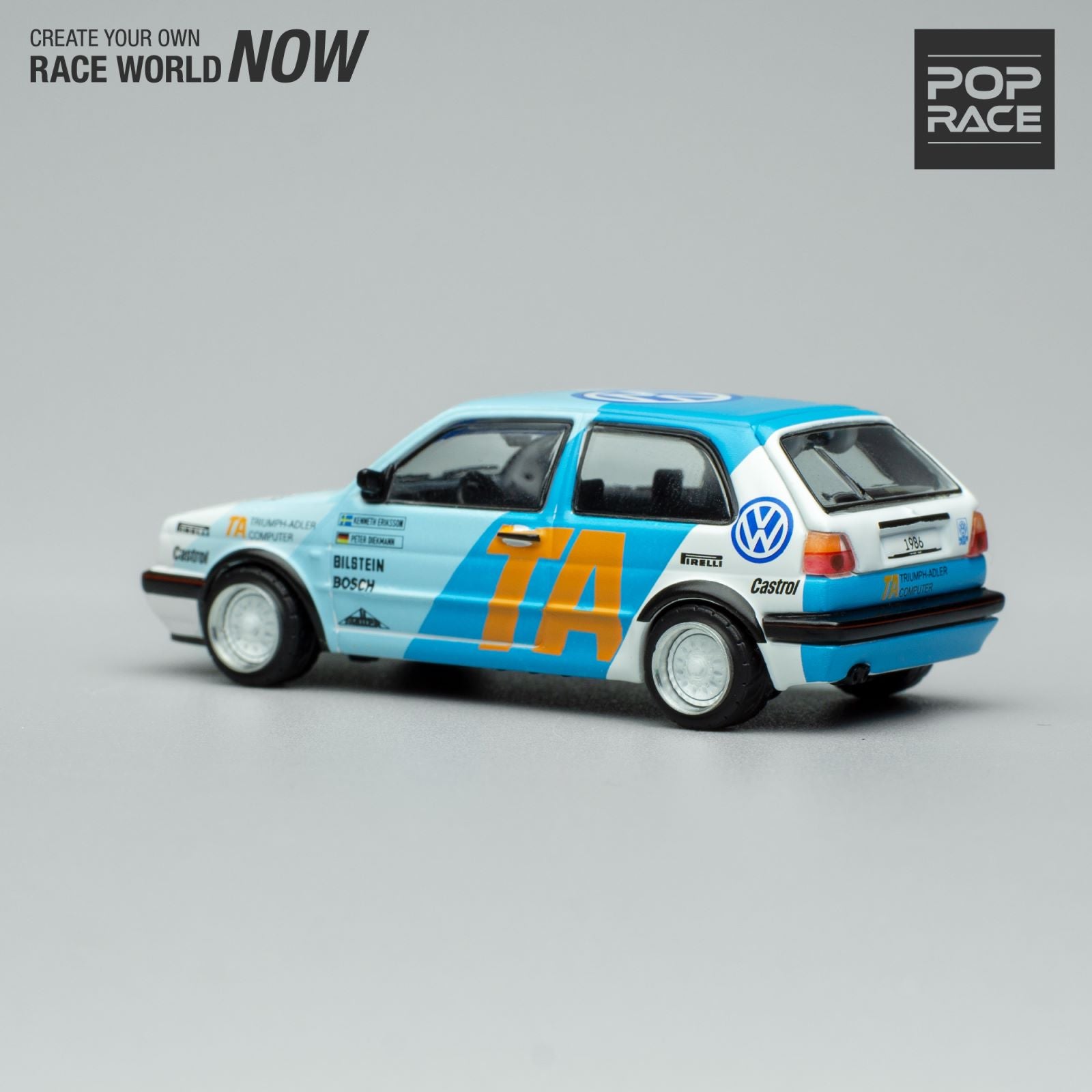 POPRACE 1:64 Volkswagen Golf GTI MK2 WRC 1986 PR64-GFM2-VWM