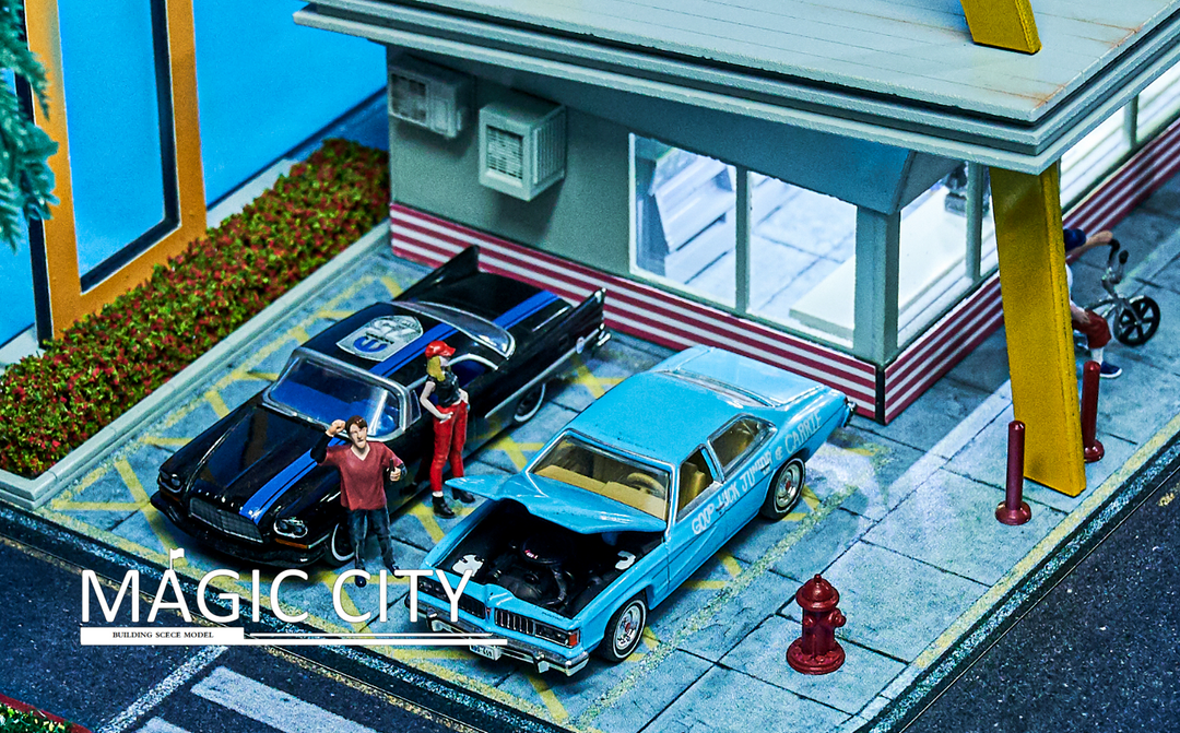 Magic City 1:64 Diorama American Street View - McDonald's Drive Through