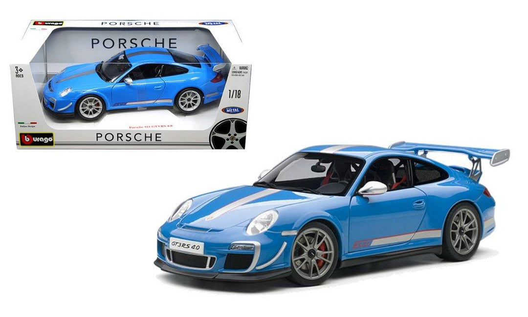 Bburago 1:18 Porsche 911 GT3 RS 4.0 (Blue) - Horizon Diecast