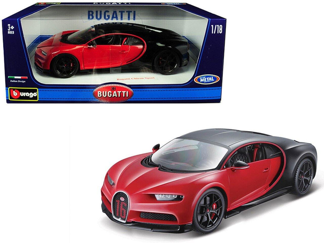 Bburago 1:18 Plus - Bugatti Chiron Sport #16 (Red) 18-11044RD