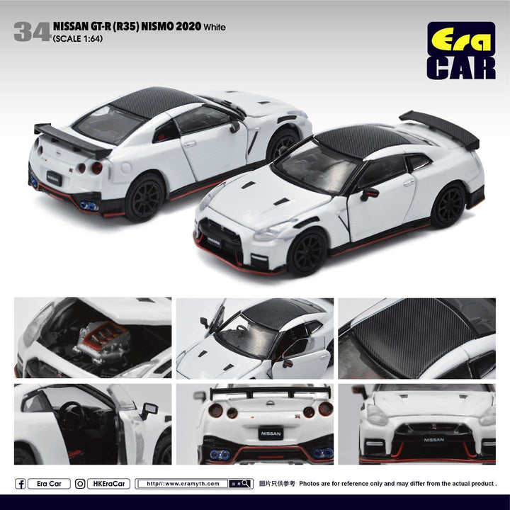 Era Car 1:64 2020 Nissan GTR R35 Nismo White - Horizon Diecast