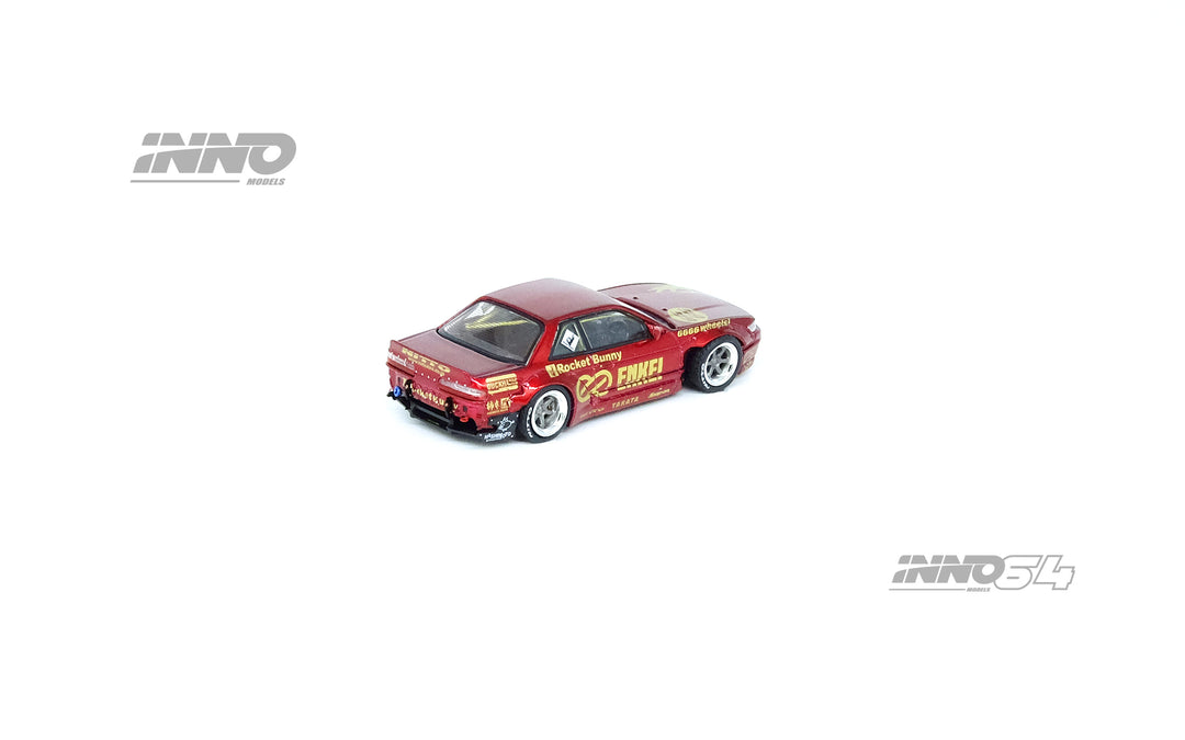 Inno64 1:64 Nissan Silvia S13 (V2) PANDEM / ROCKET BUNNY Red Metalic IN64-S13V2-RED Rear