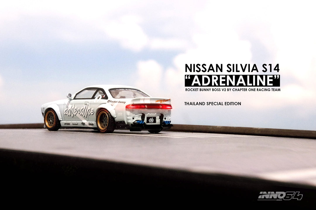 Inno64 1:64 Nissan Silvia S14 "ADRENALINE" Rocket Bunny Boss by Chapter One