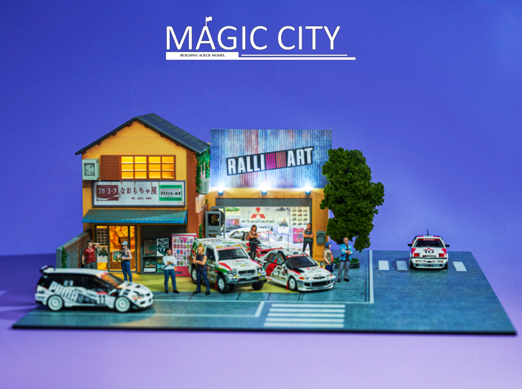 Magic City 1:64 Diorama Japanese Street Scene - Mitsubishi 