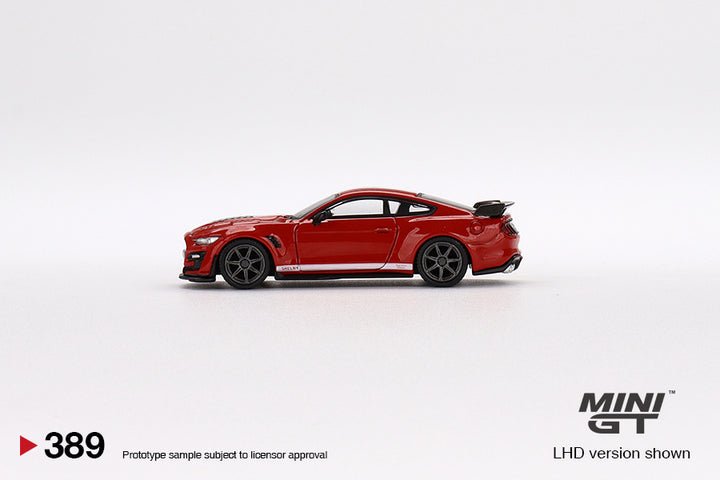 Mini GT 1:64 Shelby GT500 SE Widebody Ford Race Red LHD MGT00389-L Side